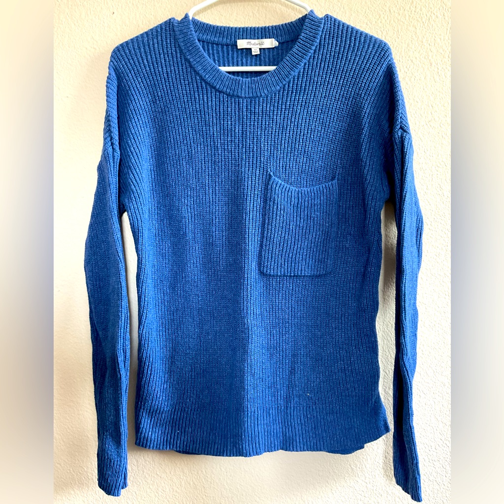 Madewell Blue Knitted Oversized Sweater Size Xs
